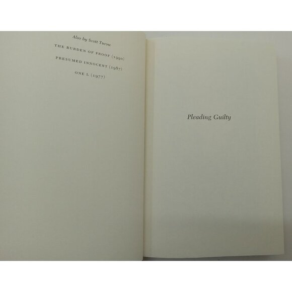 Pleading Guilty by Scott Turow – VG+ Legal Thriller Hardcover with DJ - Picture 10 of 11